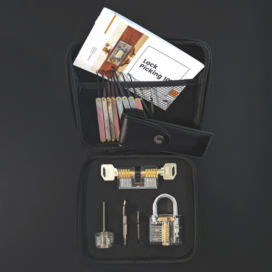 Beginner Lock Pick Set w/ Clear Locks, Wallet Set, and Lock Pick Guide –  SubtleDigs