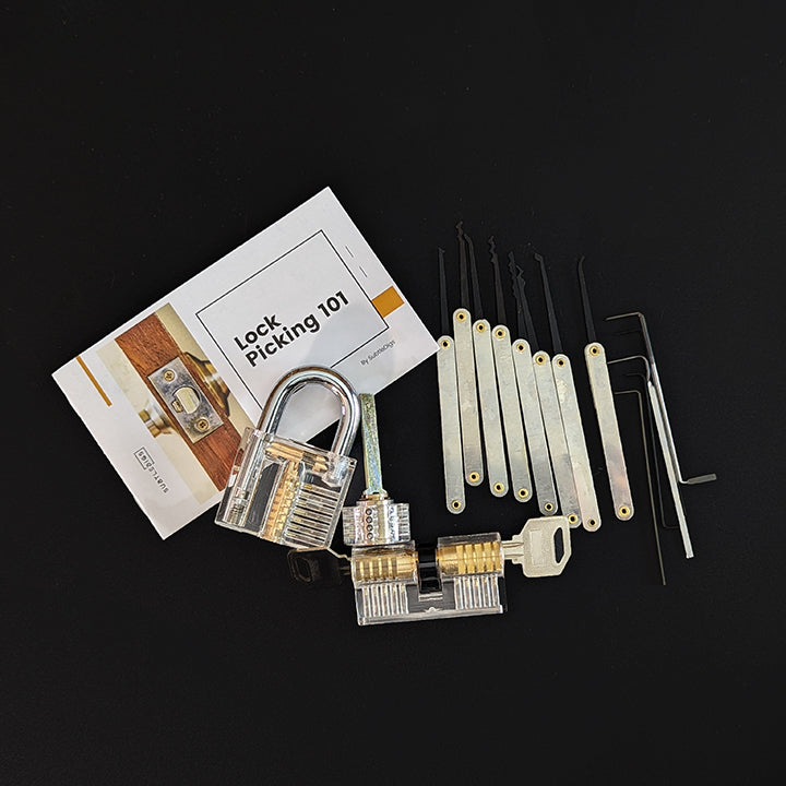 Beginner Lock Pick Set W/ Clear Locks, Wallet Set, And Lock Pick Guide ...