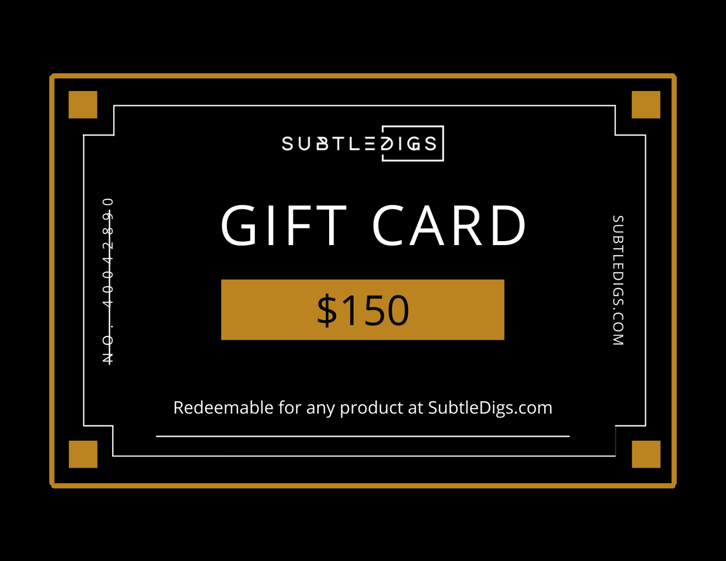 SubtleDigs E-Gift Card